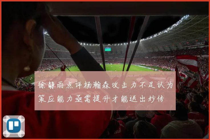 徐静雨点评杨瀚森攻击力不足认为策应能力亟需提升才能送出妙传